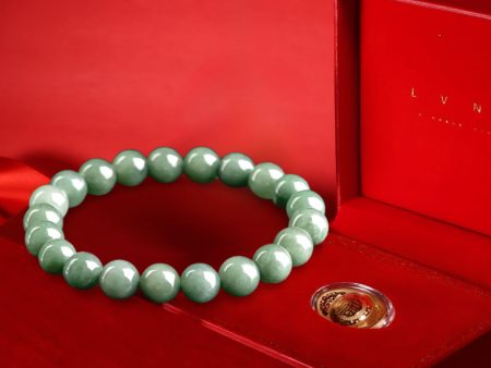 The Vault | Small Genuine Natural Jadeite Bead Bracelet Online Sale