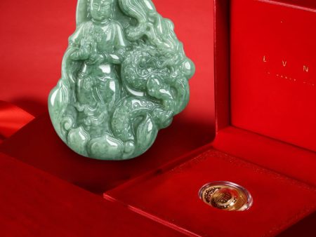 THE VAULT | Genuine Natural Hand Carved Jadeite Goddess Necklace Online Sale