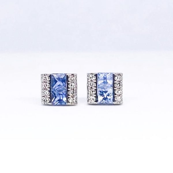 #LVNA2024 | Blue Sapphire Bar Stud Diamond Earrings 14kt Discount