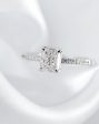 1.22cts L SI2 Radiant Cut Center Paved Diamond Engagement Ring 14kt | GIA Certified Supply