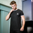 Turo Tee - Black Pinstripe Cheap