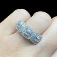 Trio Cushion Half Eternity Diamond Ring 14kt Online