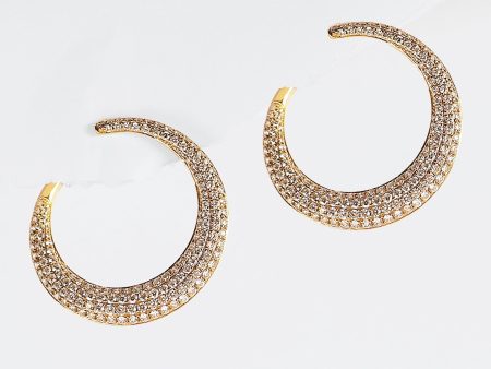 The Ivana Golden Crescent Moon Diamond Earrings 18kt | Editor’s Pick For Cheap