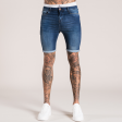 Signature Skinny Stretch Denim Short - Dark Blue Hot on Sale