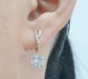 Two Tone Square Paved Diamond Dangling 14kt Hot on Sale