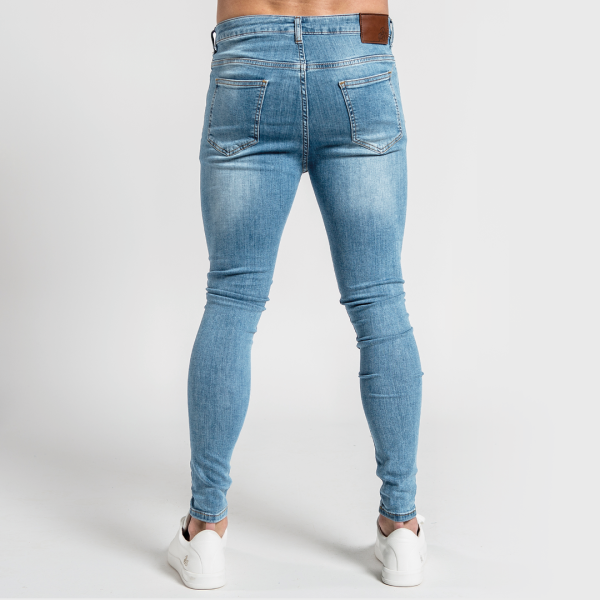 Luca Skinny Stretch - Distressed Light Blue Online Hot Sale