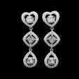 Trio Shape Dangling Diamond Earrings 14kt For Cheap