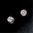 1.53cts EF I2 Round Brilliant Solitaire Stud Diamond Earrings 14kt Online