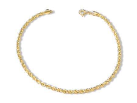 #GOLD2024 | 18K Golden Thick Rope Chain Bracelet Online Hot Sale