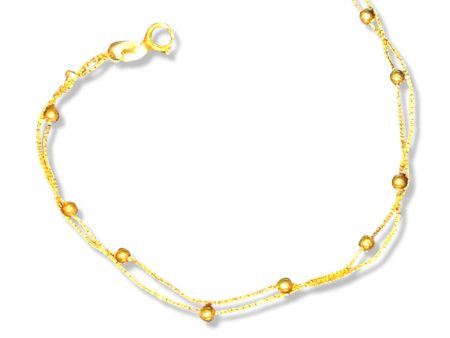 #GOLD2024 | 18K Golden Double Layer Money Ball Bracelet Supply