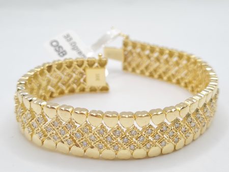 Golden Eternity Weaved Diamond Bracelet 18kt 6.75” Supply