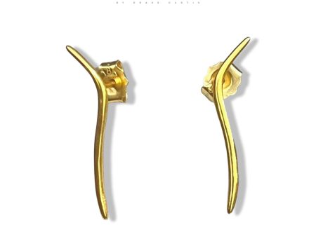 #GOLD2024 | 18K Golden Thorn Stud Earrings Supply