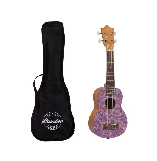 Ukulele Bamboo Soprano U-21-CROWN funda Hot on Sale