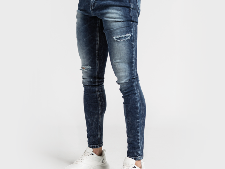 Moneda Slim Fit Jeans - Dark blue Hot on Sale