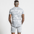 Script Tee - Grey Hot on Sale