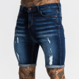 Luca Skinny Stretch Short - Distressed Blue Supply