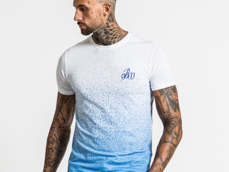 Basco Tee - White Blue For Cheap