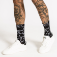 B33 Script Sock Triple Pack - Black Fashion